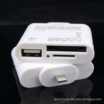 5 in 1 Card Reader for iPad Camera Connection Kit, Muilt Camera Connection Kit (ASC-048)